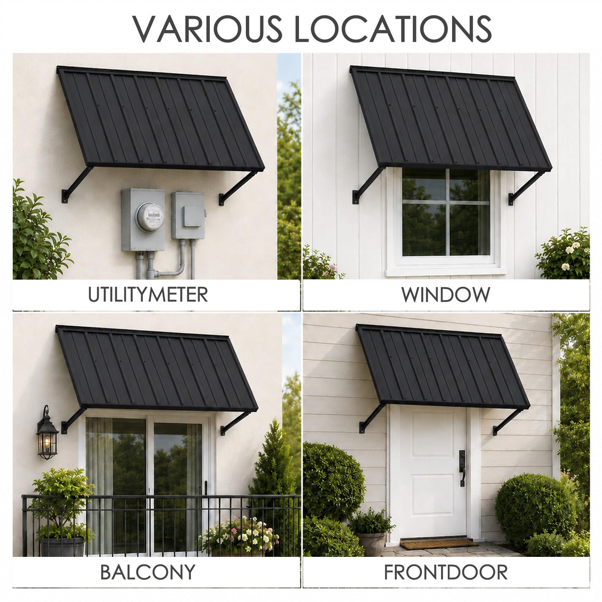 Adjustable Door Window Awning 42"W×32" W40791