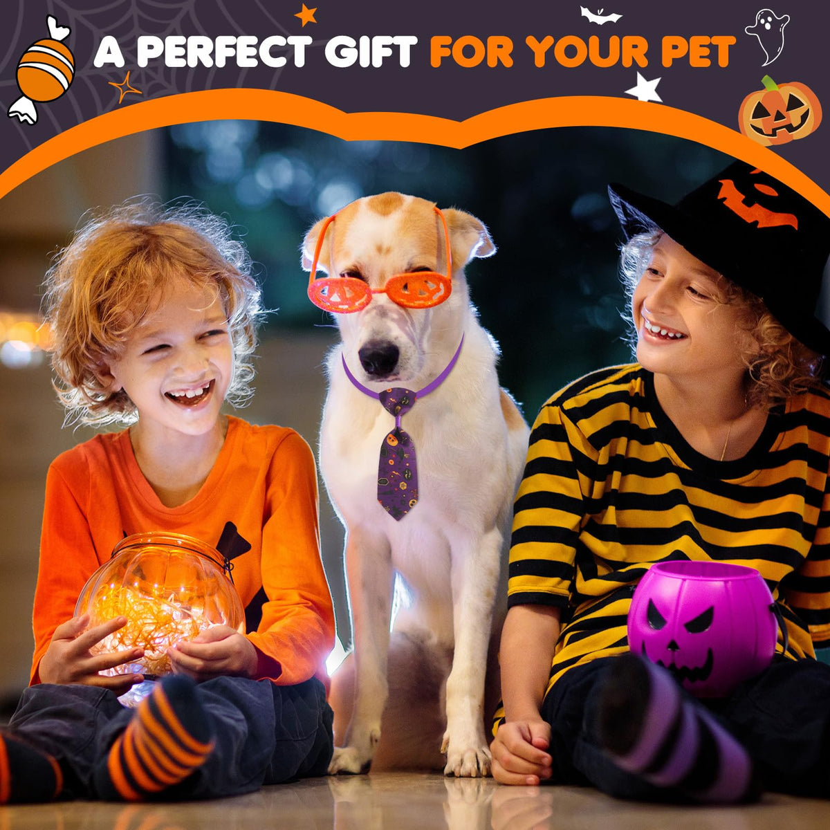 100 Pcs Dog Bow Ties Collar Set G822