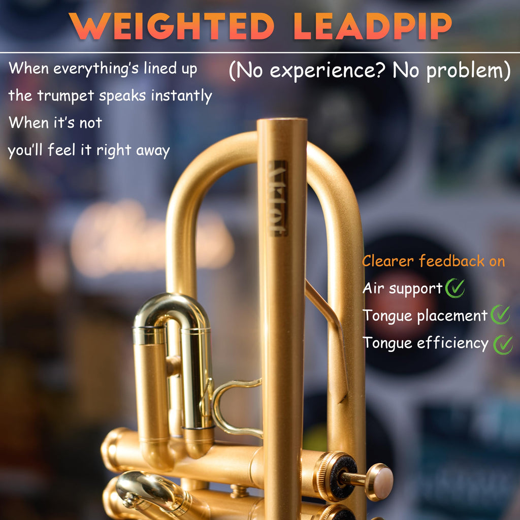 Satin Gold Bb Trumpet with Hard Case V895
