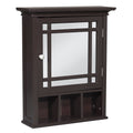 Espresso Wooden Over the Toilet Bathroom Medicine Cabinet with Mirror D4945
