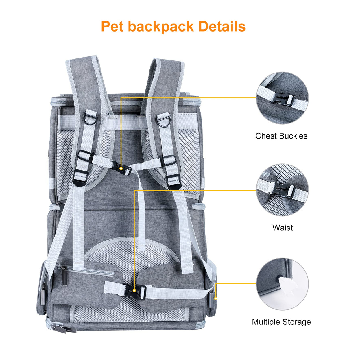 Double Compartment Pet Carrier Backpack U493108