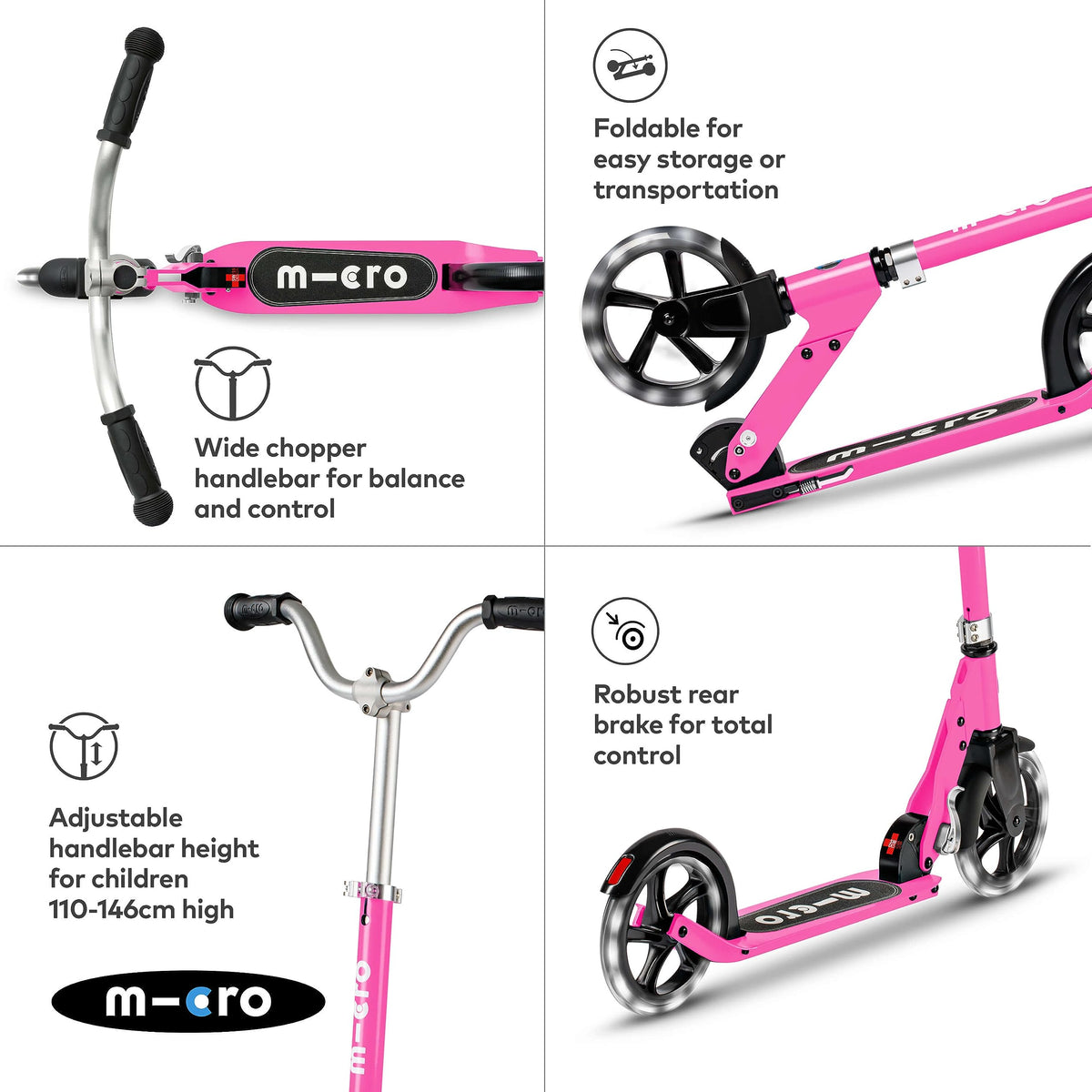 2 Wheel Foldable Kids Scooter with Adjustable Handlebar C421919