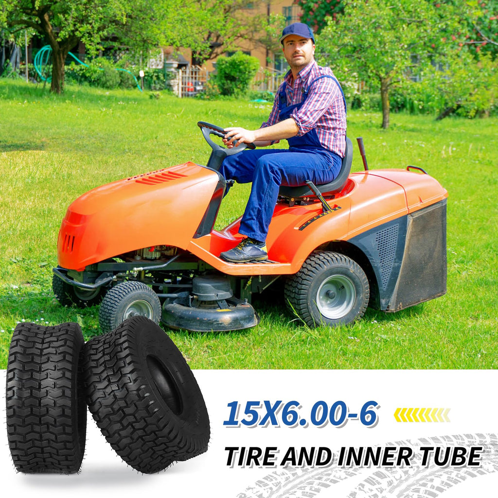 15x6.00-6 Tire and Inner Tube Set, 2 Pack T79827