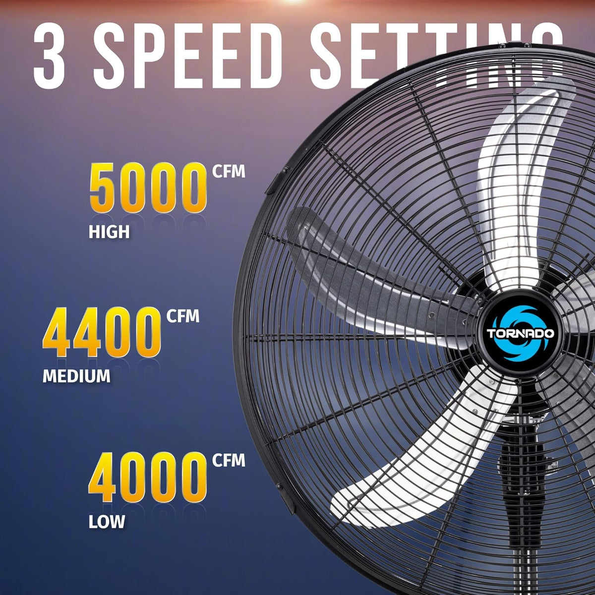 20 Inch High Velocity Oscillating Pedestal Fan T8748