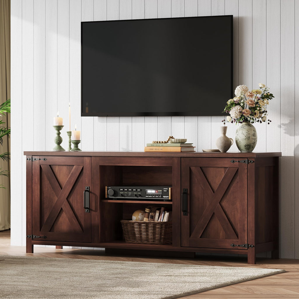 Farmhouse TV Stand Up to 65" Brown J26430