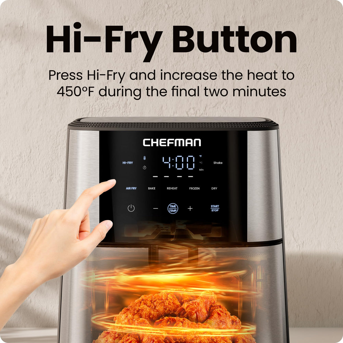 6 Qt 5-in-1 Nonstick Stainless Steel Air Fryer G81581