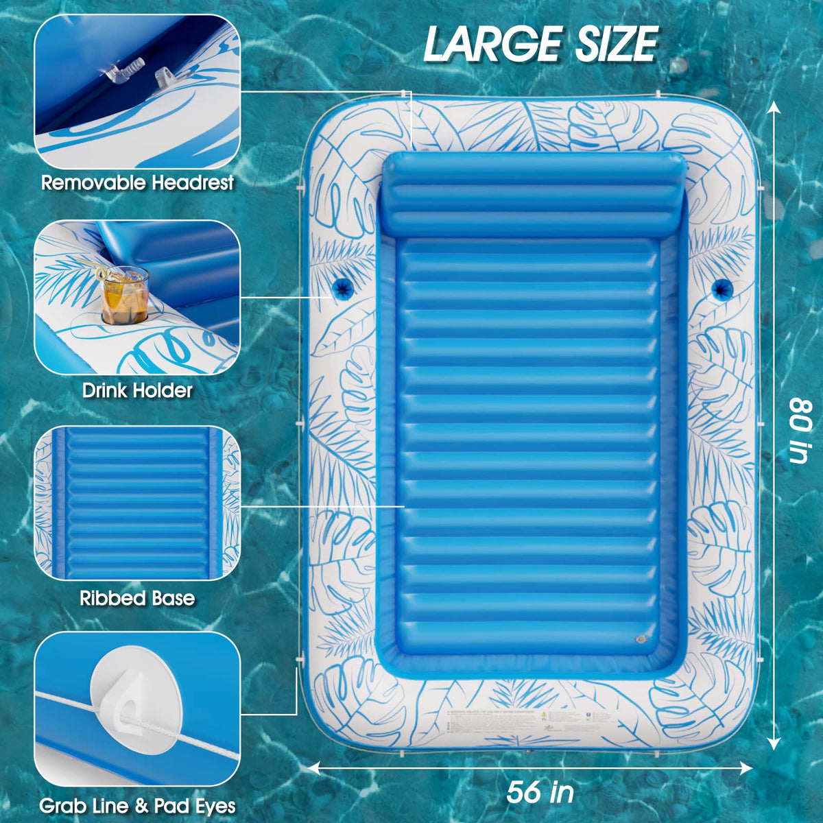 Inflatable Tanning Pool Lounger Float Z50969