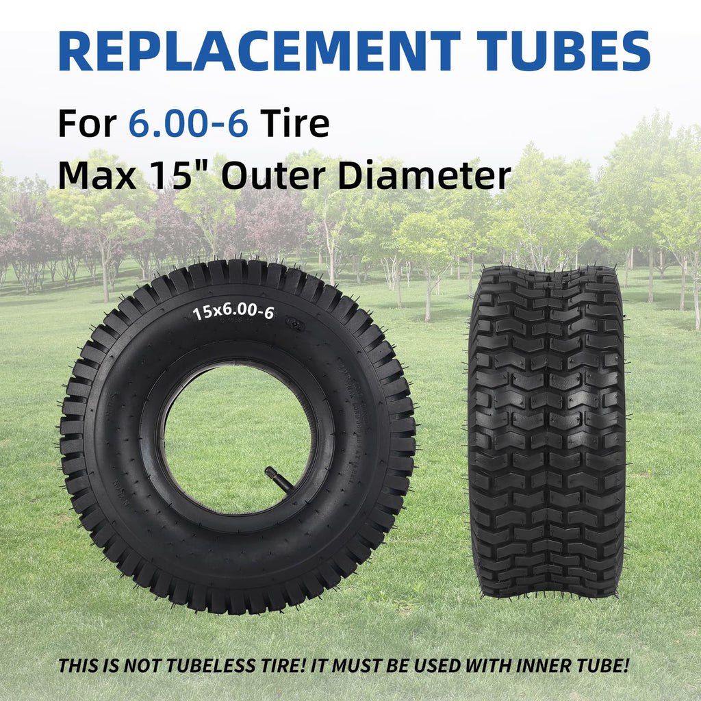 15x6.00-6 Tire and Inner Tube Set, 2 Pack T79827