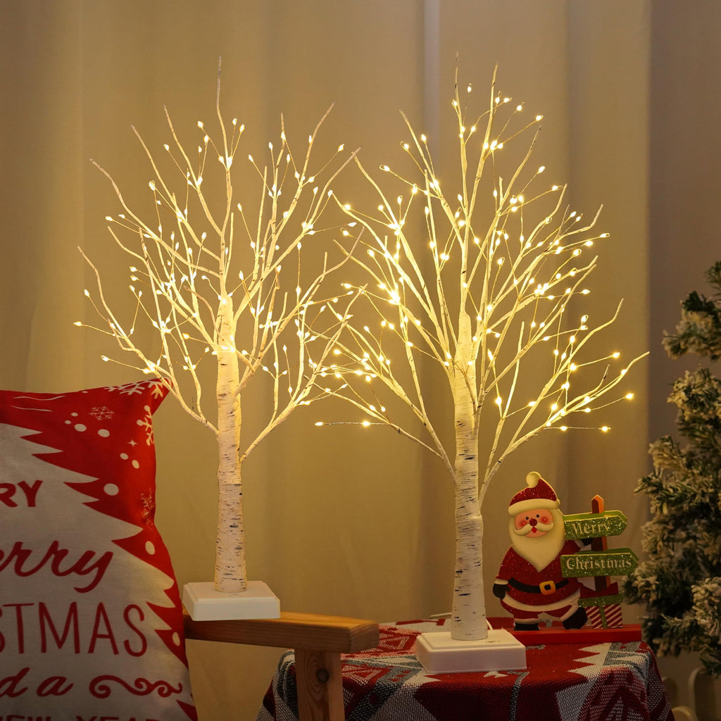 2 Pack Artificial Tree Lamp with Timer W18467