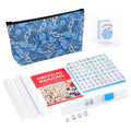 Mini Mahjong Set with 166 Blue Tiles, 4 Racks & Bag R407178