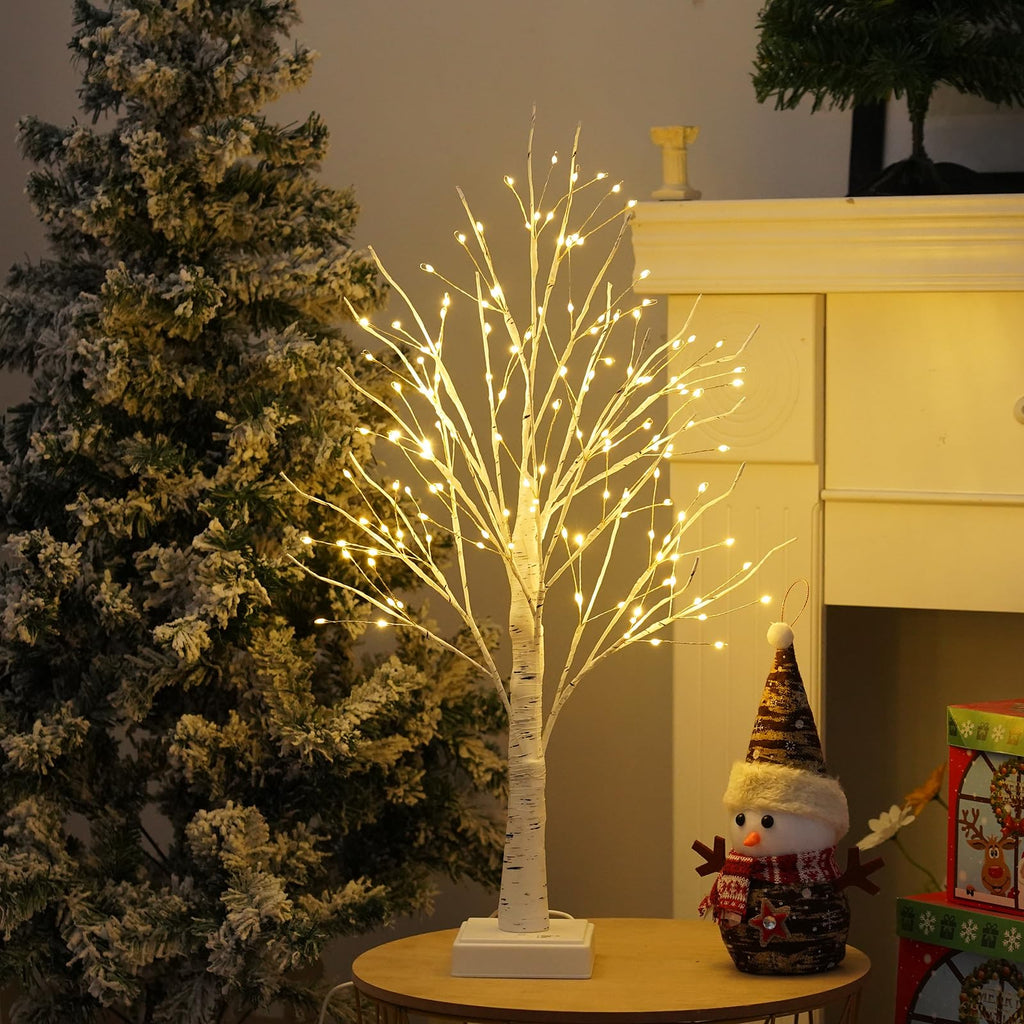 2 Pack Artificial Tree Lamp with Timer W18467