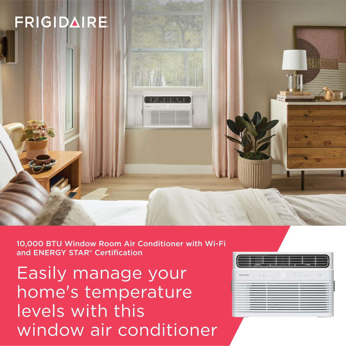 10,000 BTU White Smart Inverter Window Air Conditioner J724