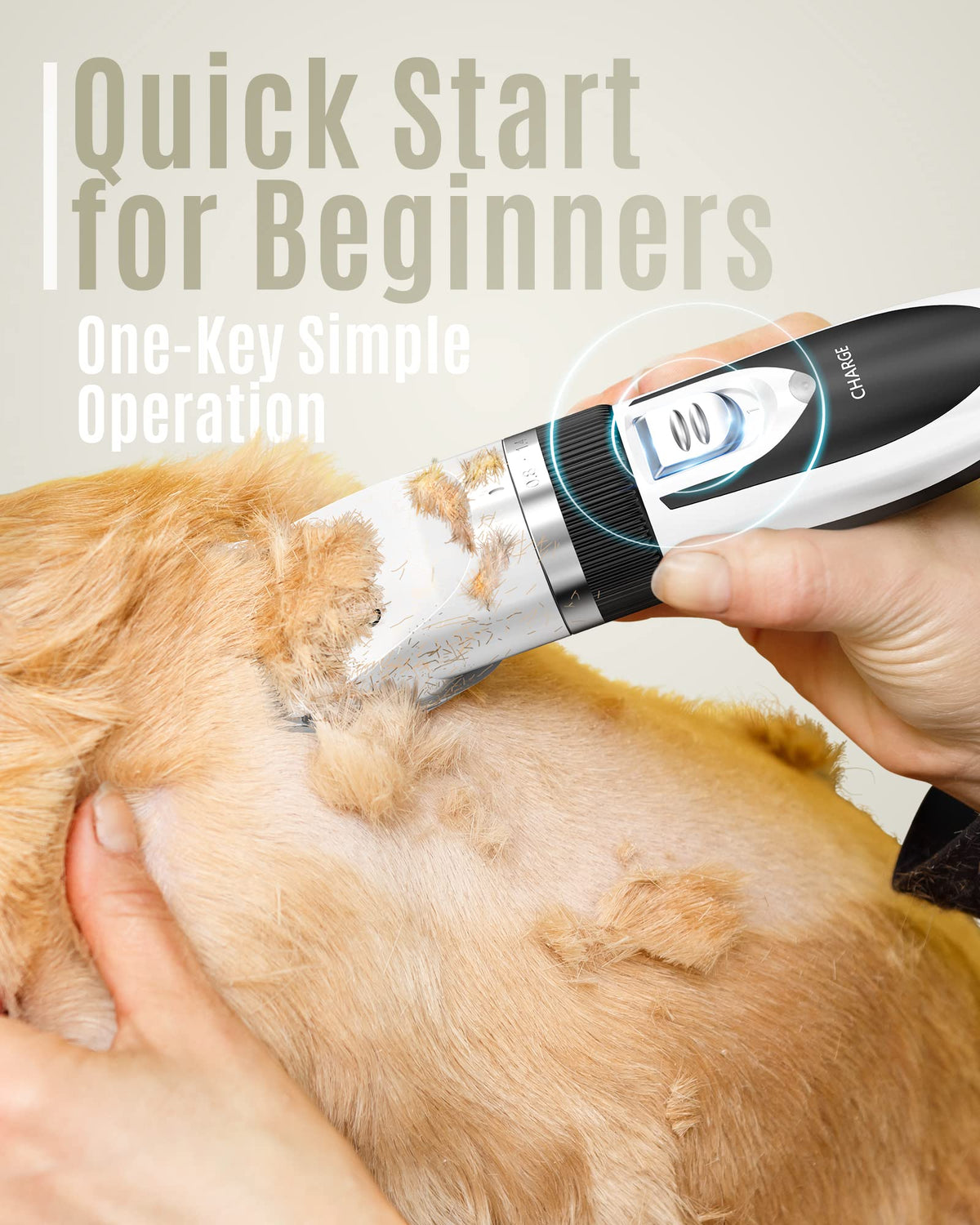 Dog Shaver Clippers and Nail Grinder Paw Trimmer Kit C352