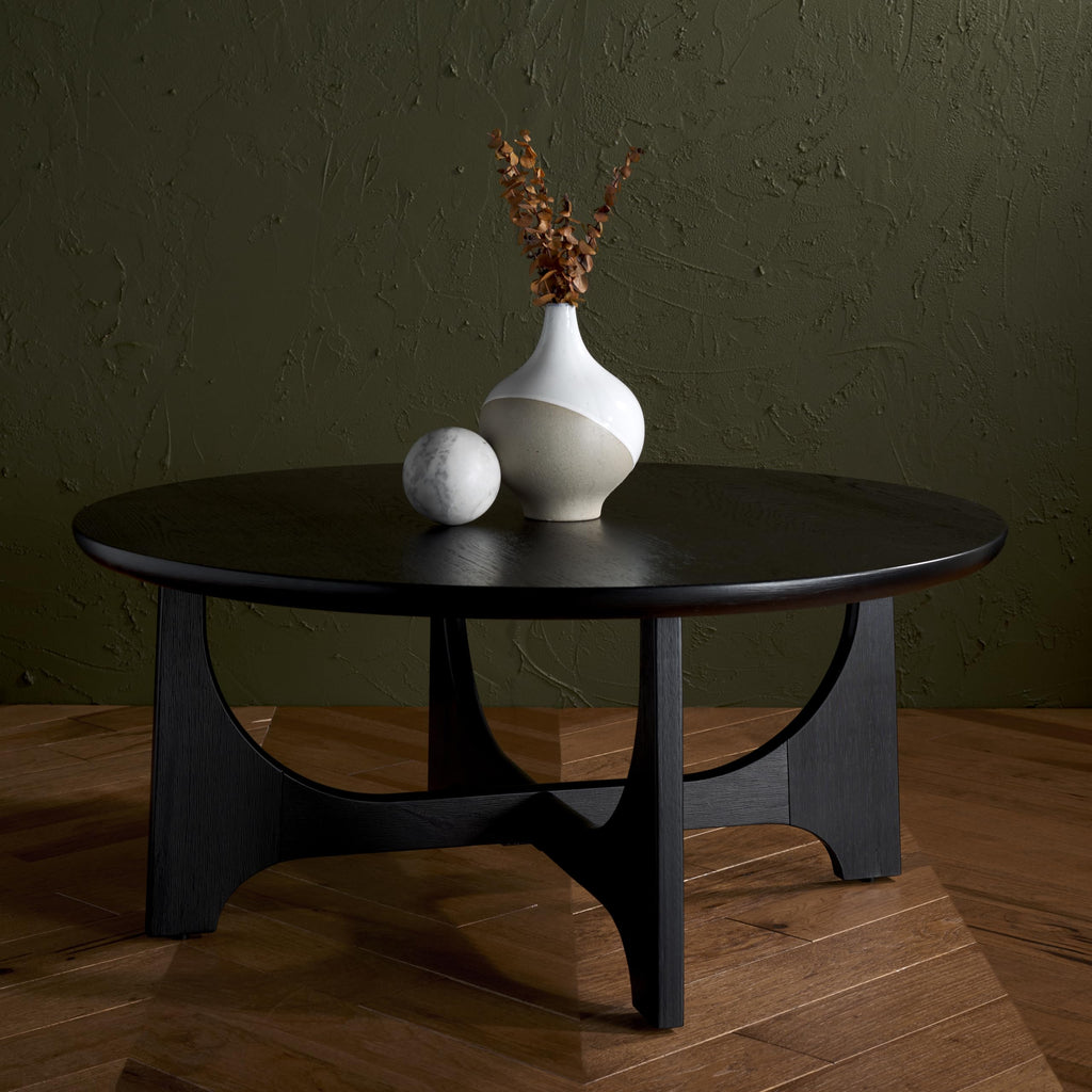 Black Wood Coffee Table J163697