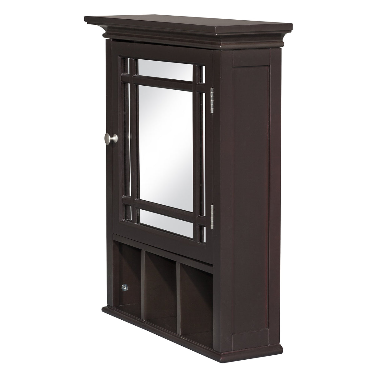 Espresso Wooden Over the Toilet Bathroom Medicine Cabinet with Mirror D4945