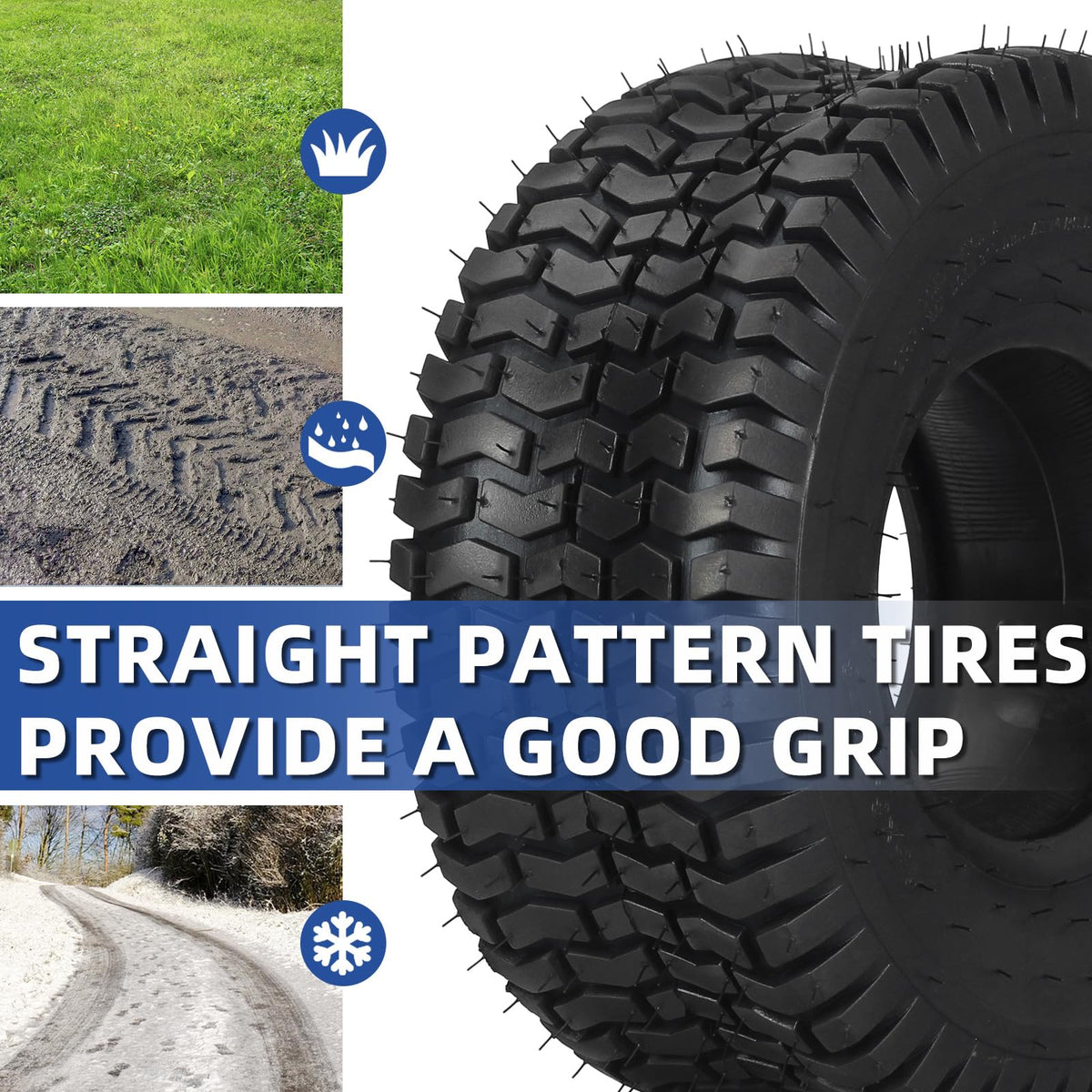 15x6.00-6 Tire and Inner Tube Set, 2 Pack T79827