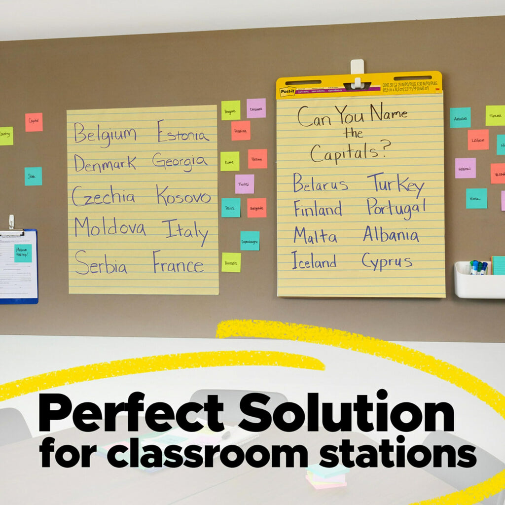 Yellow Lined Self Stick Flip Chart Paper K75667