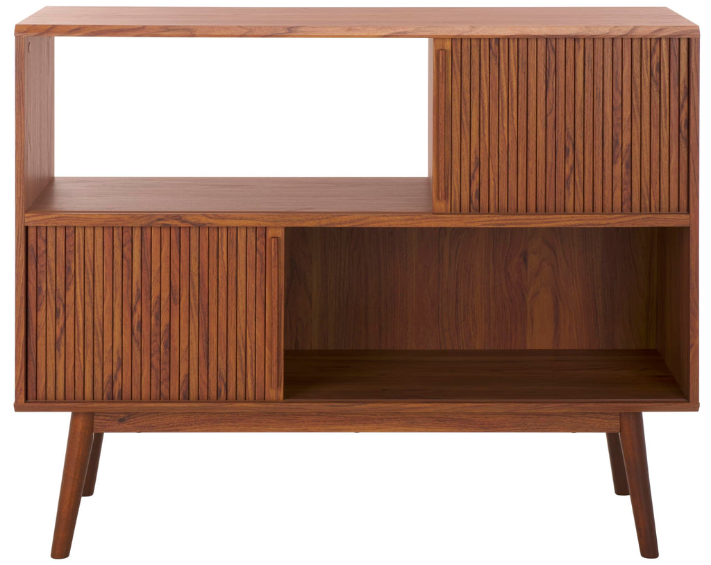 Walnut Brown TV Stand with Sliding Door T339900