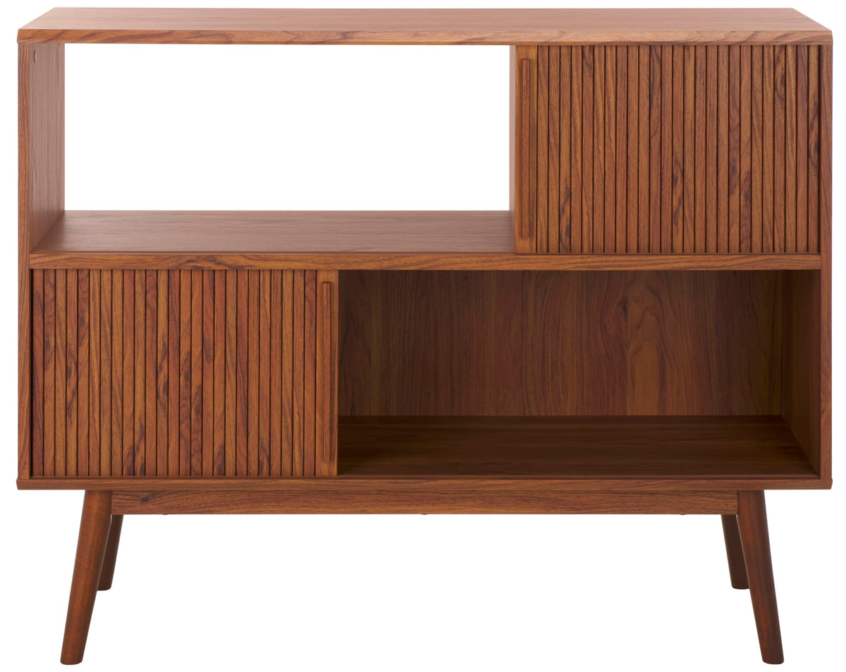 Walnut Brown TV Stand with Sliding Door T339900