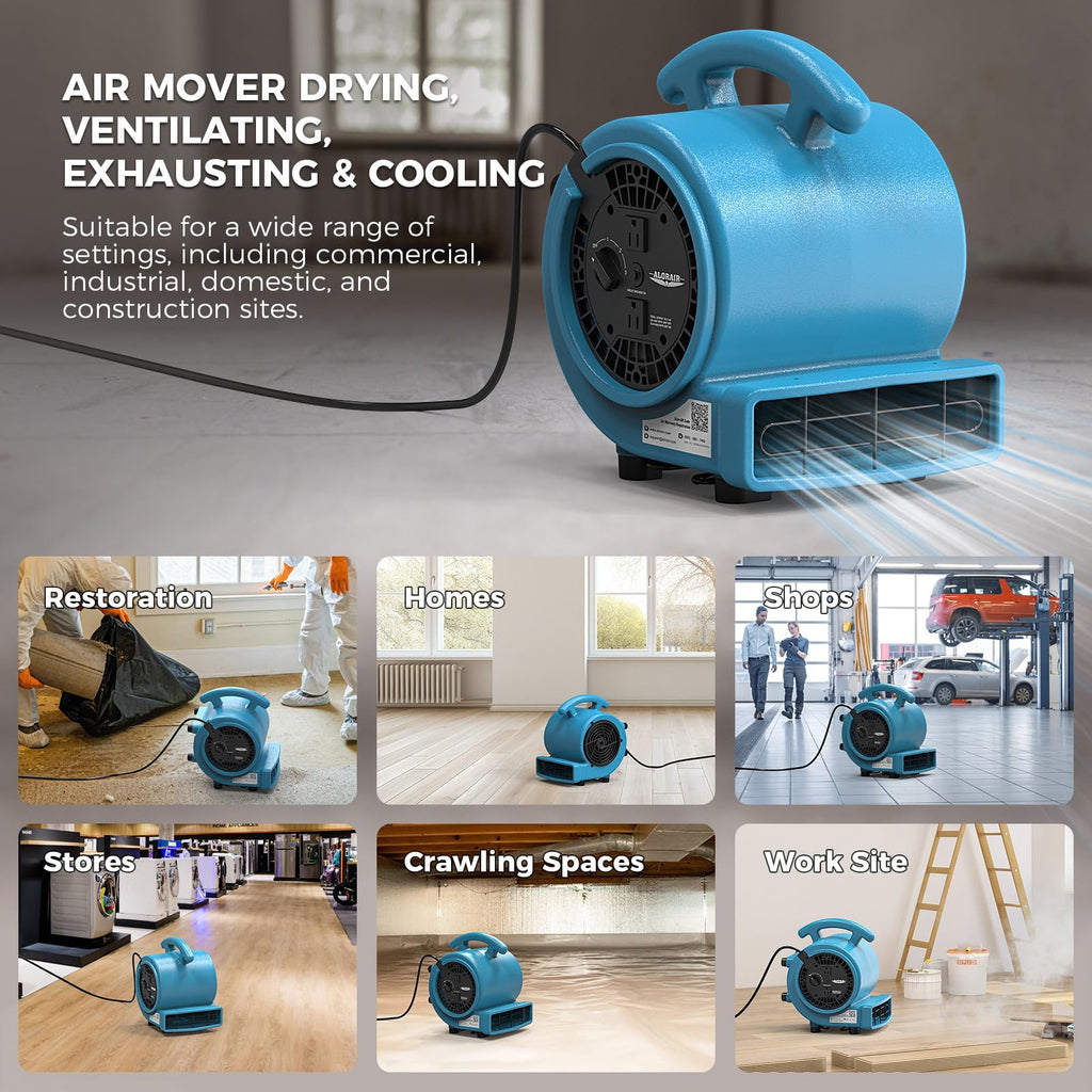 1000 CFM 3 Speed Air Mover Floor Fan B71123