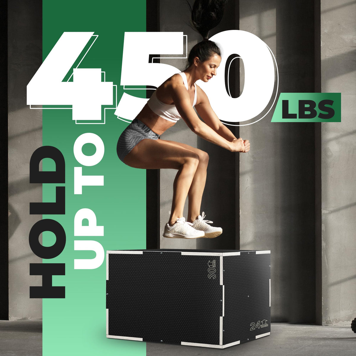 3-in-1 Non-Slip Wooden Plyo Box T686