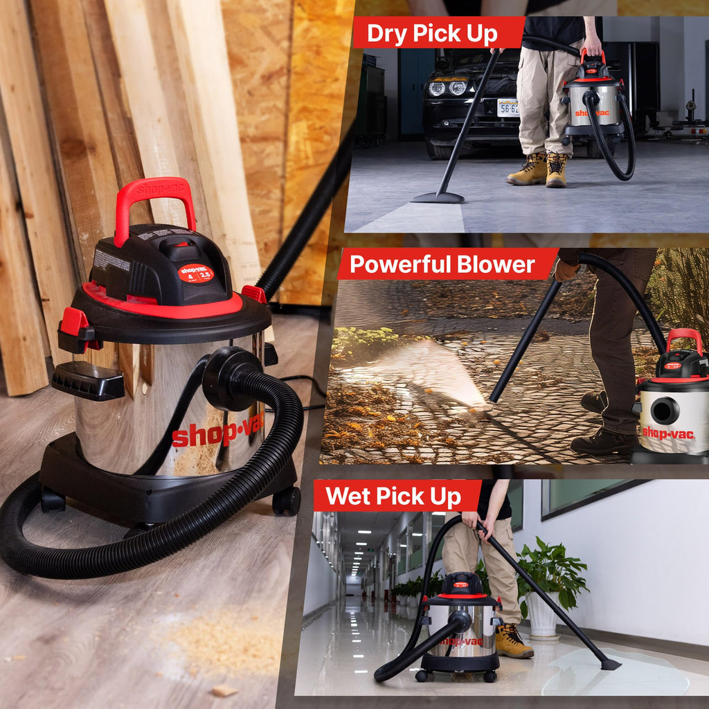 Wet/Dry Vacuum Cleaner, 4 Gallon, 2.5 Peak HP C27570