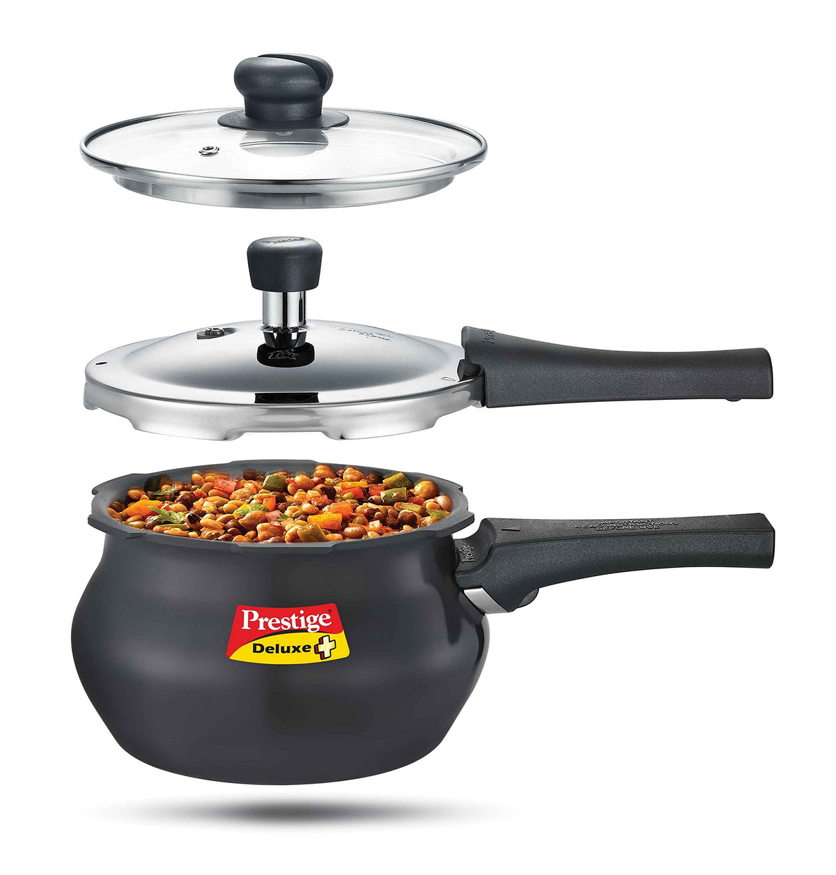 Black Aluminum Pressure Cooker Q56956