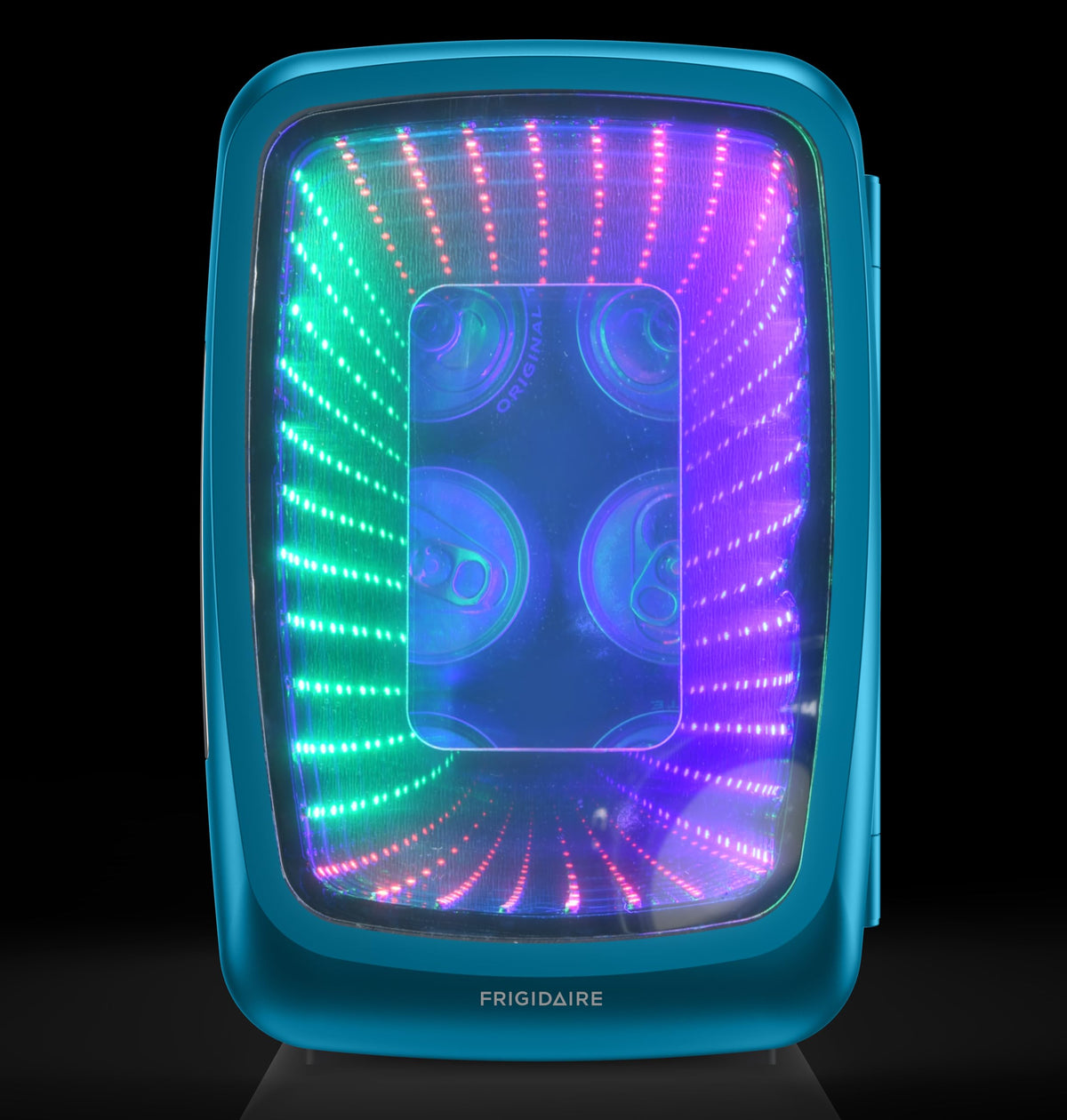 Gaming Light Up Mini Beverage Refrigerator 6 can 4 liters Blue D6399