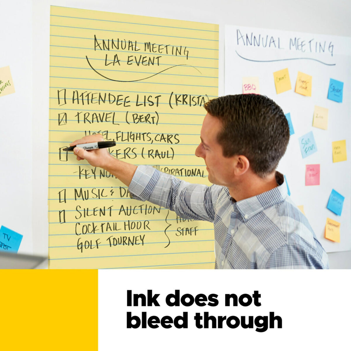 Yellow Lined Self Stick Flip Chart Paper K75667