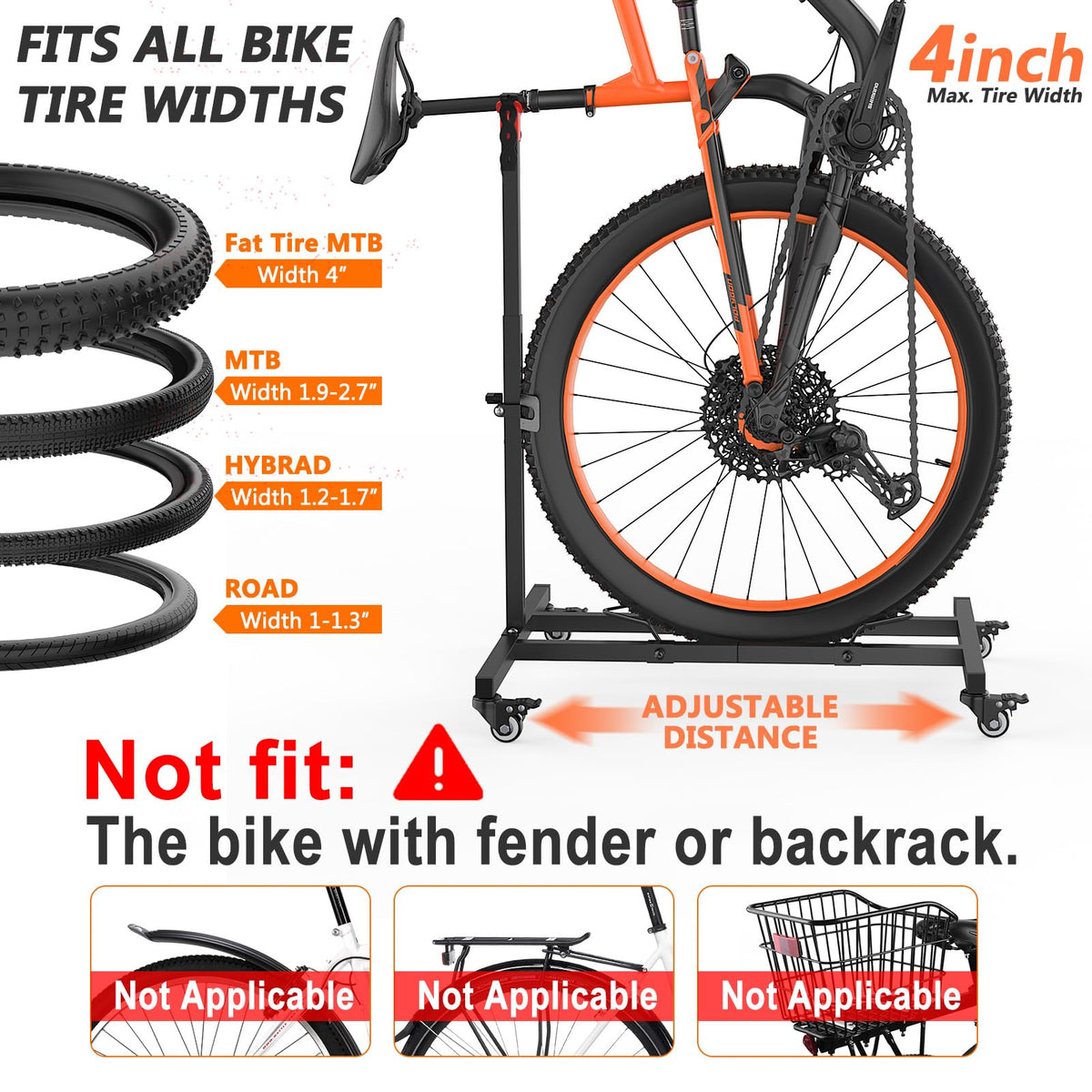 Freestanding Adjustable Height Bike Stand T71228