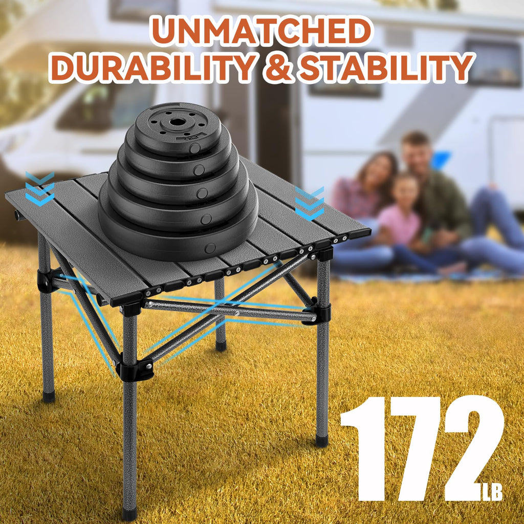 Portable Folding Aluminum Camping Table with Carry Bag J202827