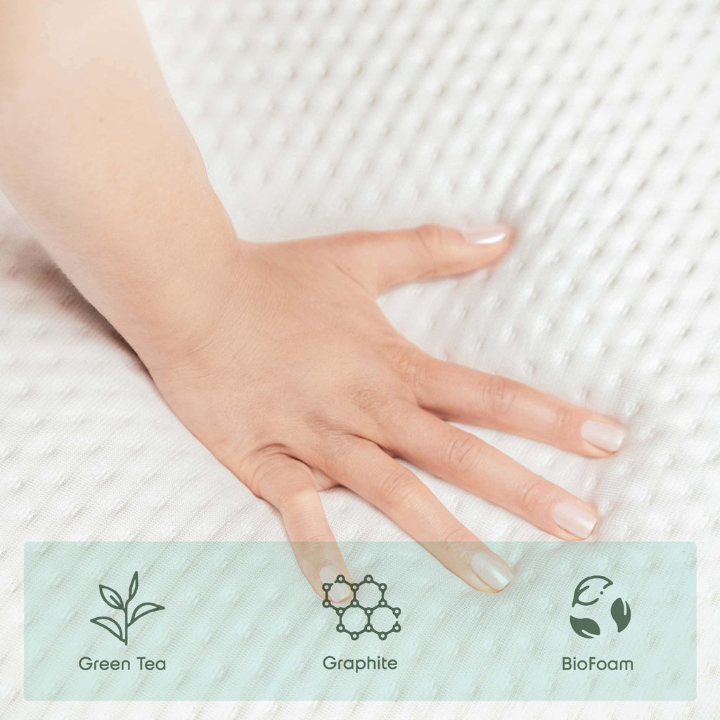 Green Tea 8 Inch Cooling Graphite Memory Foam Twin Mattress C363456