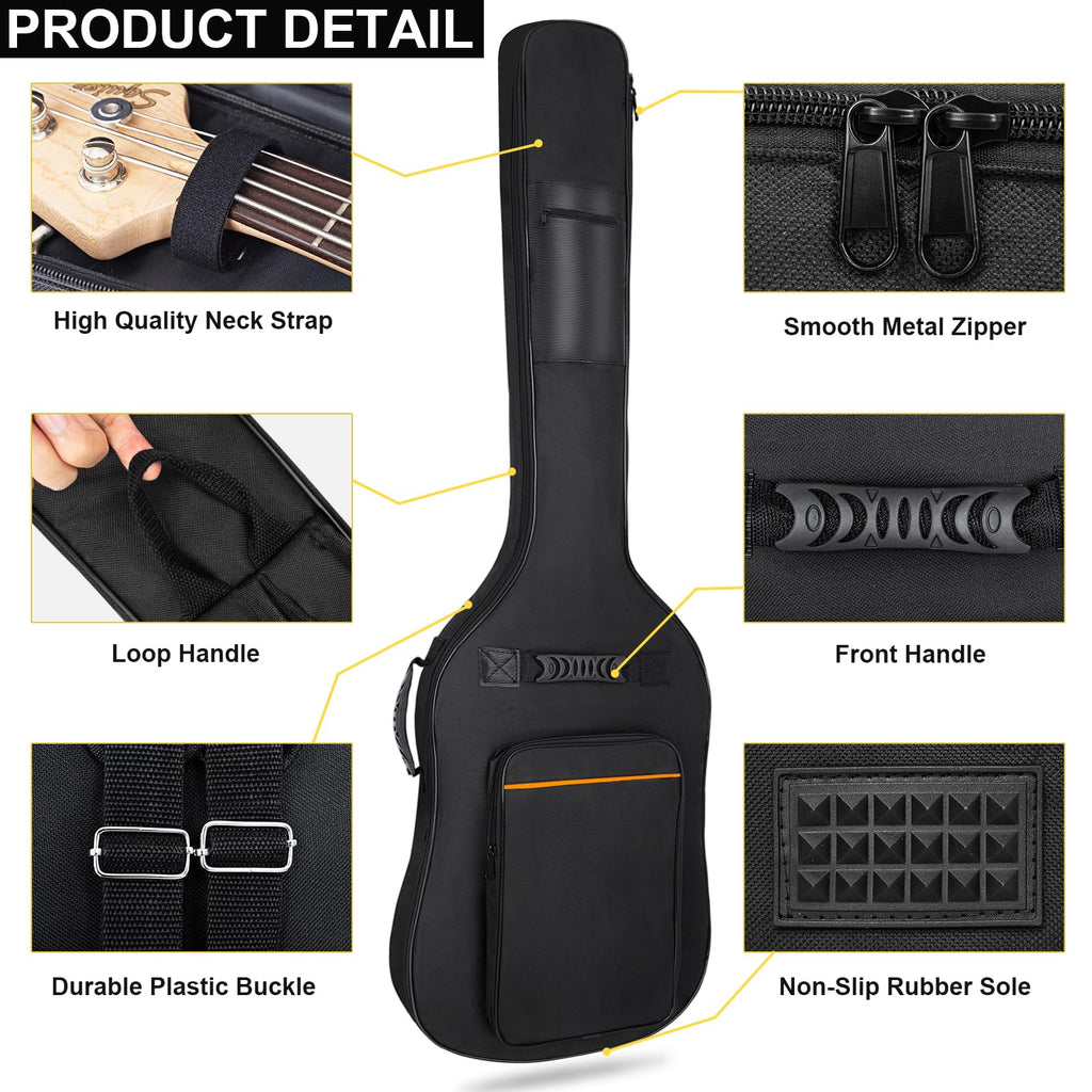 Black Padded Waterproof Bass Guitar Bag B813601