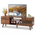 TV Stand with 2 Cabinets Storage & Adjustable Shelf B61337