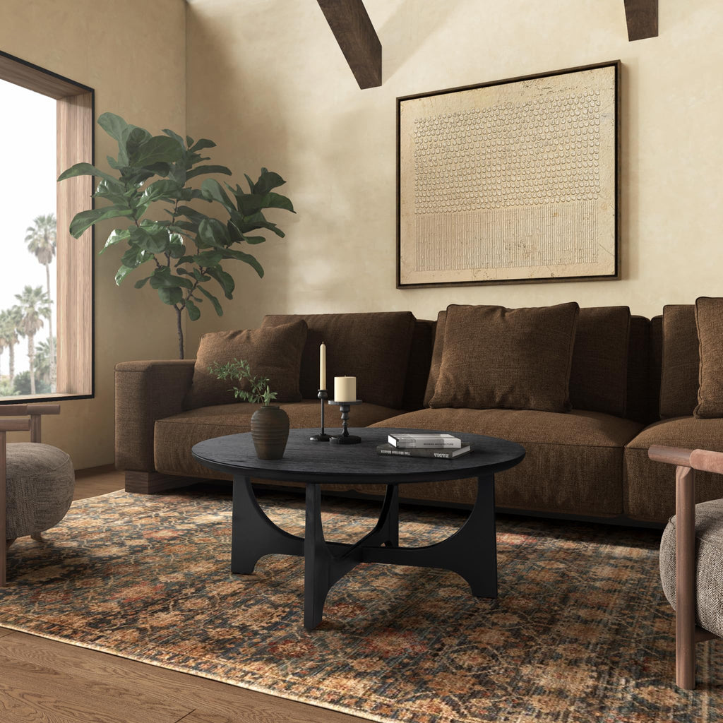Black Wood Coffee Table J163697