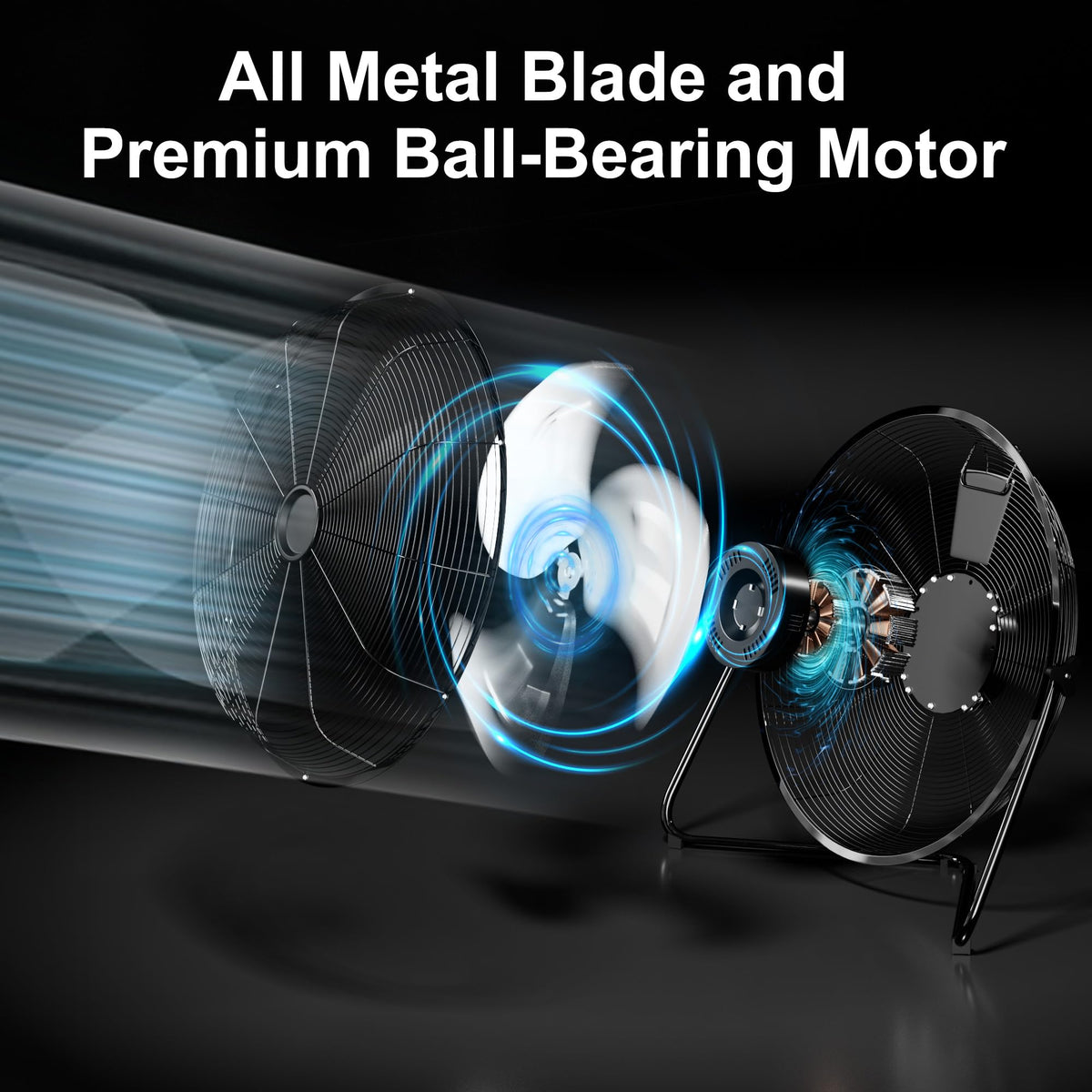 20 Inch 3 Speed High Velocity Metal Industrial Floor Fan X214