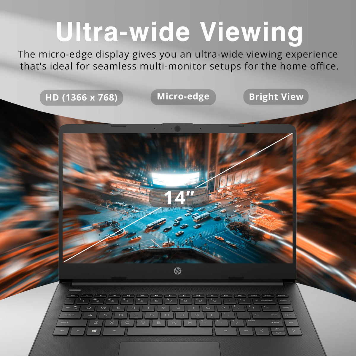 14-inch Laptop, Intel Celeron N4000, 4 GB RAM, 64 GB eMMC, Jet Black A157837
