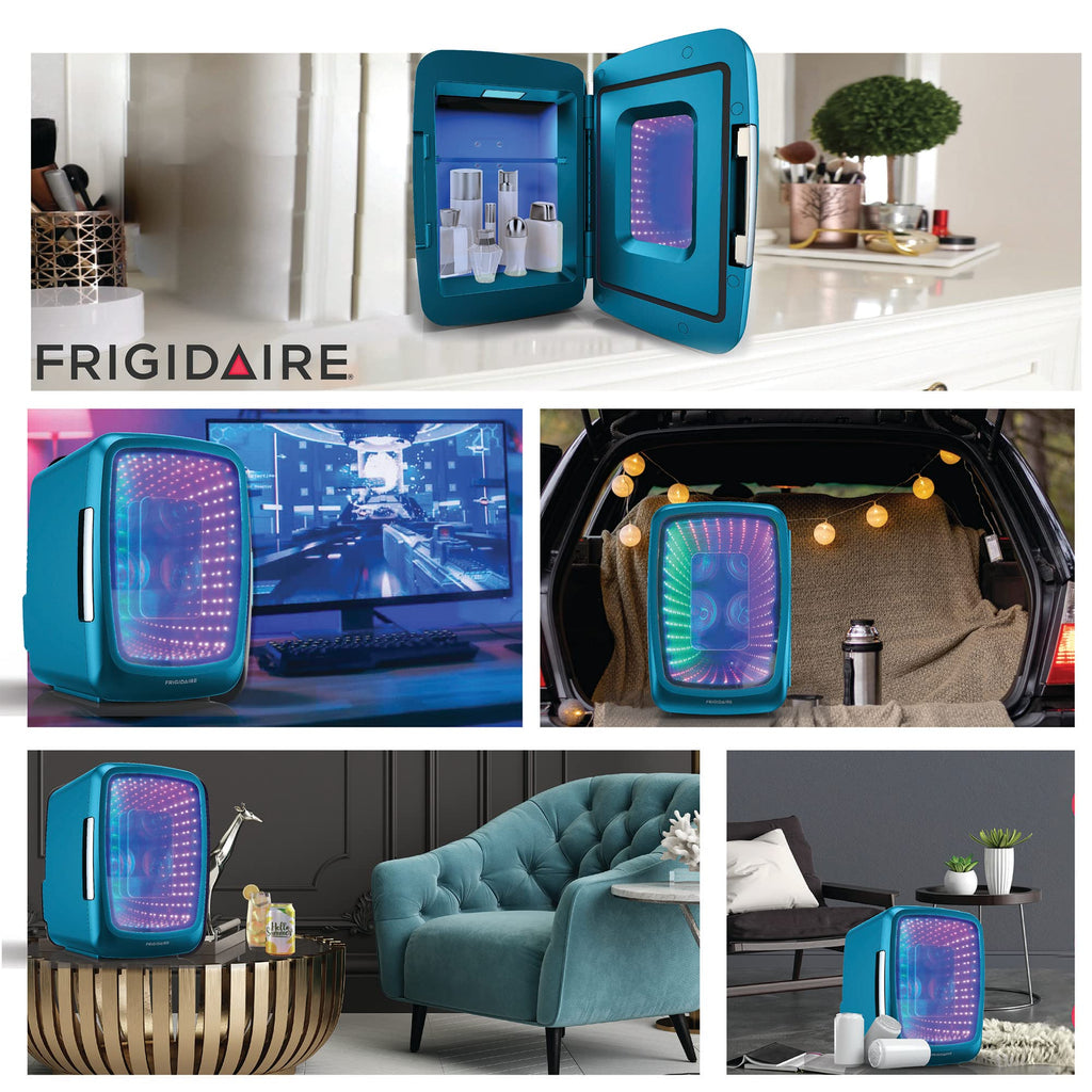 Gaming Light Up Mini Beverage Refrigerator 6 can 4 liters Blue D6399
