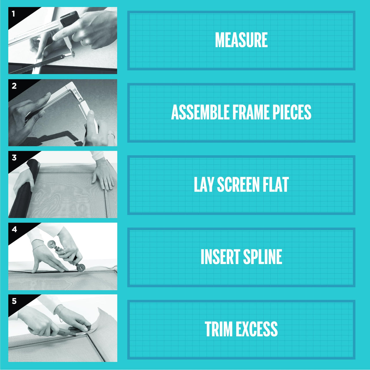 Aluminum Screen Frame Kit 5/16in x 48in x 48in R633
