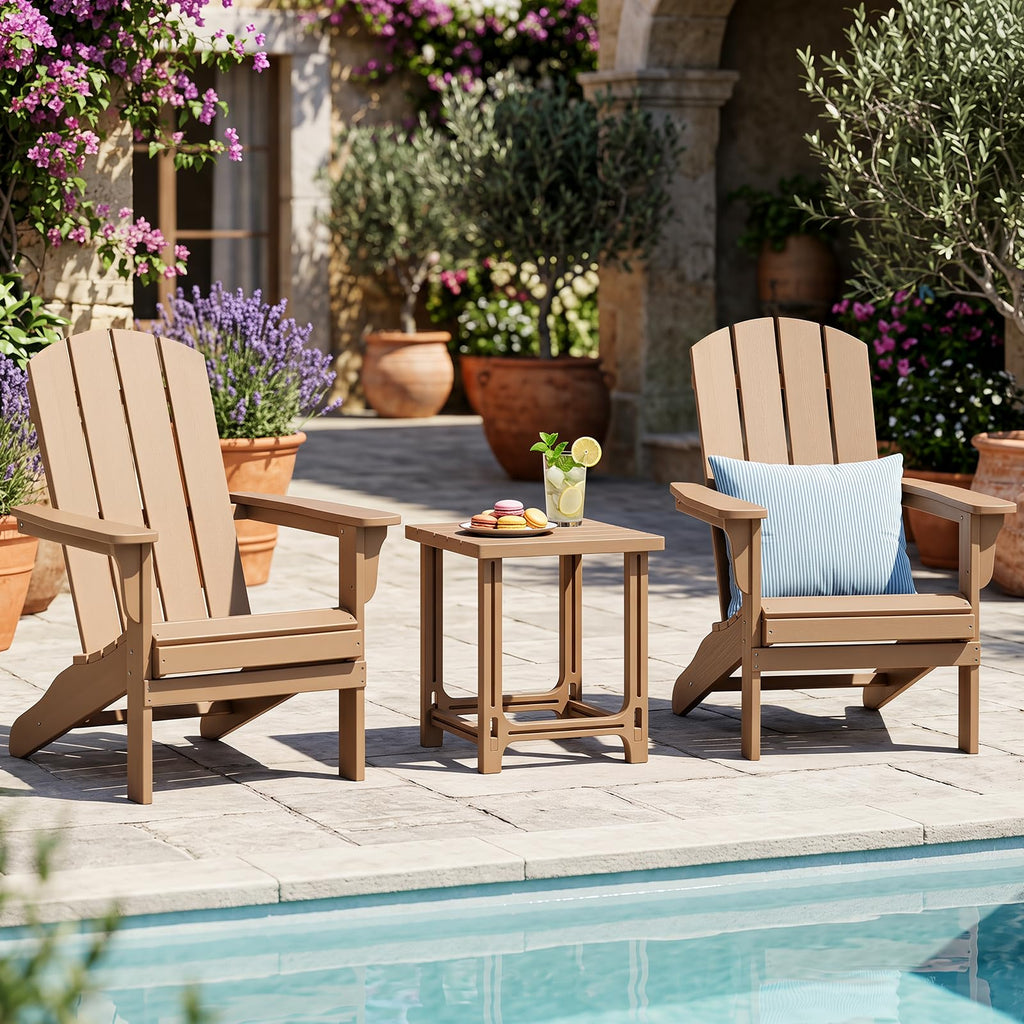 Brown Adirondack Side Table Set of 2 D6767
