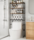 Brown 4-Tier Over-the-Toilet Storage Rack S583
