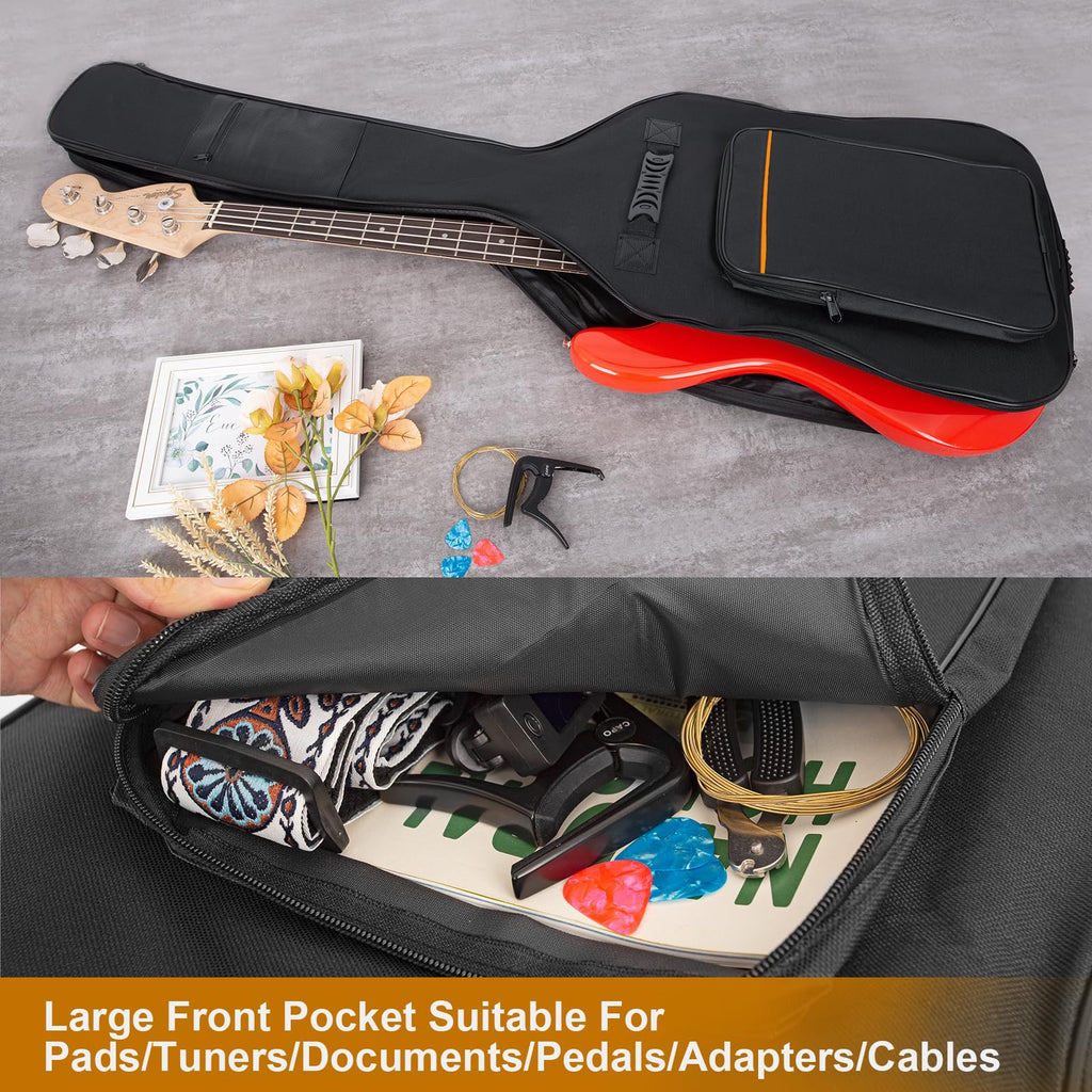Black Padded Waterproof Bass Guitar Bag B813601