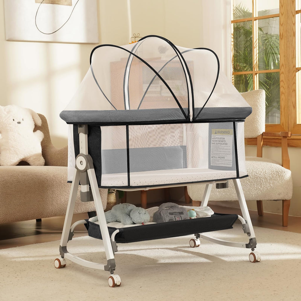 3 in 1 Baby Bassinets Bedside Sleeper with Storage Basket F805200