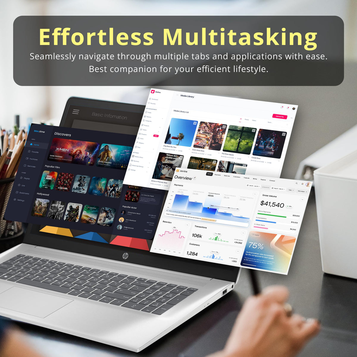 17.3" HD+ Touchscreen Laptop, AMD Ryzen 5, 16GB RAM, 1.5TB Storage, Silver J4426