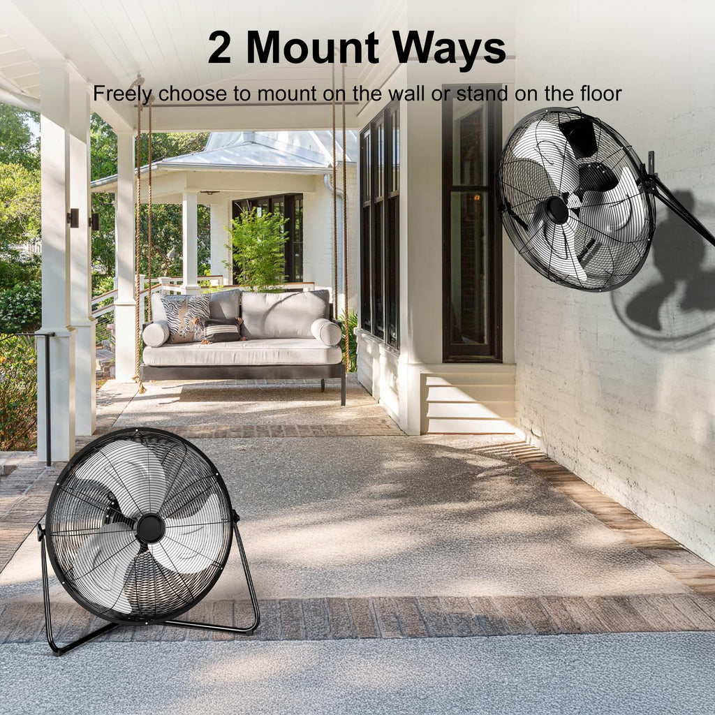 20 Inch 3 Speed High Velocity Metal Industrial Floor Fan X214