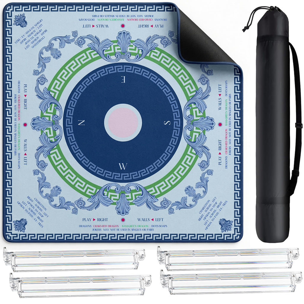 Mahjong Mat and Racks Set Waterproof Neoprene L710512