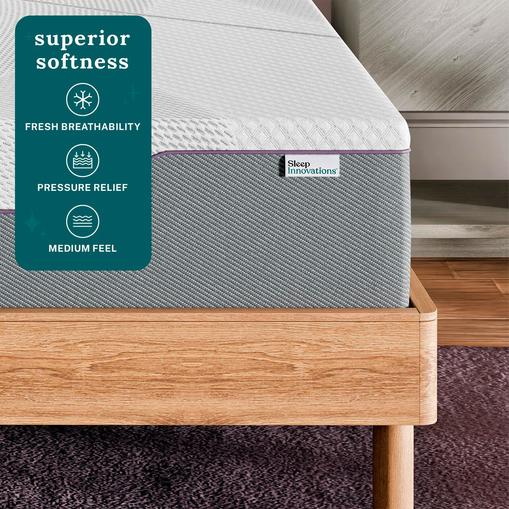 12 Inch Green Tea Memory Foam Mattress, Twin Size W1853