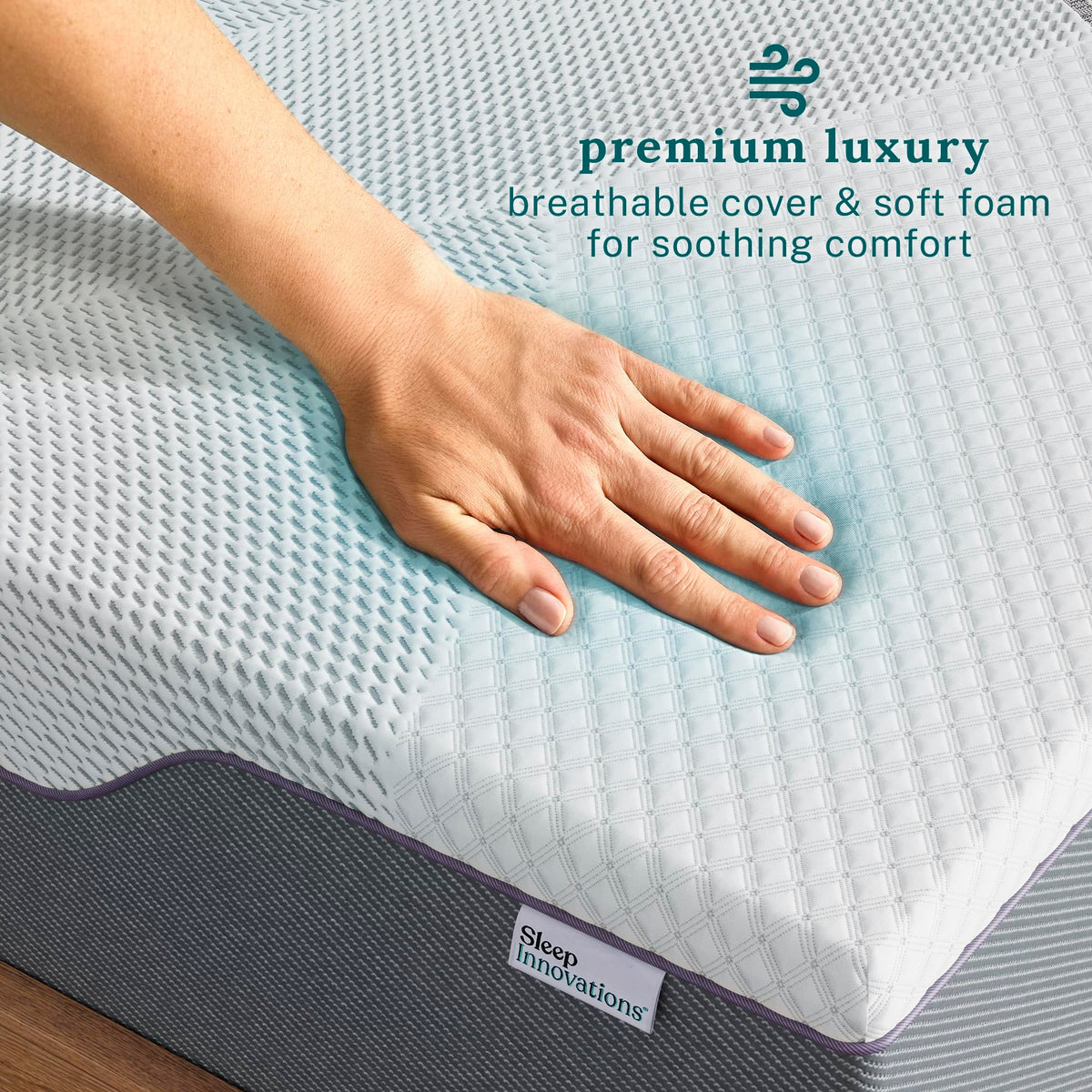 12 Inch Green Tea Memory Foam Mattress, Twin Size W1853