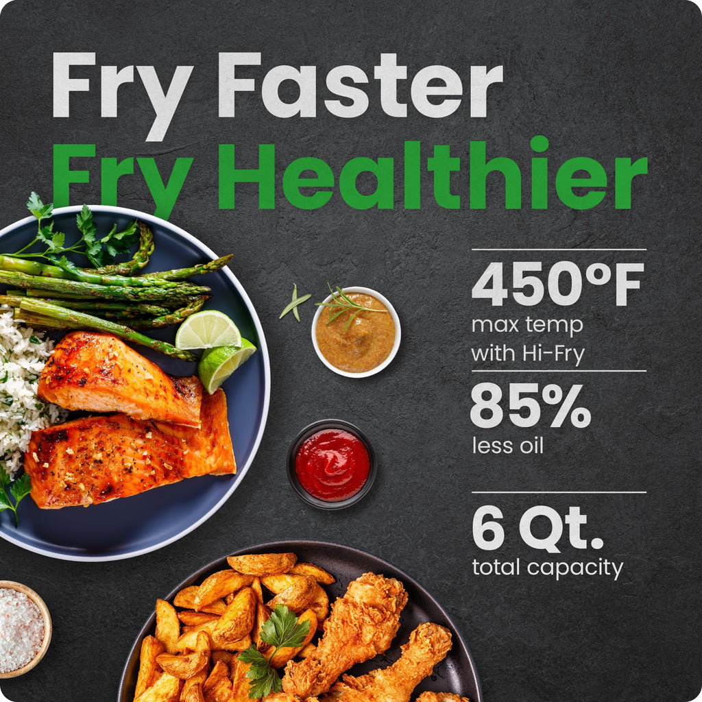 6 Qt 5-in-1 Nonstick Stainless Steel Air Fryer G81581